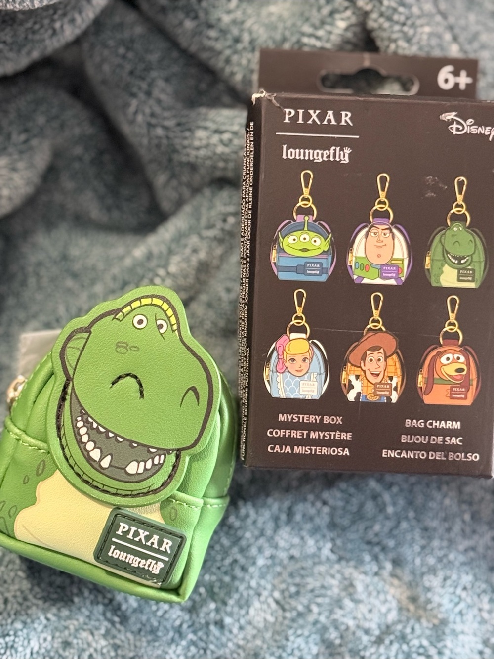 Loungefly Pixar Rex Green Mini Backpack Bag Charm